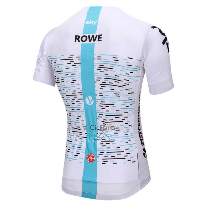 Sky Ropa Ciclismo Culotte Corto 2018 Mangas Cortas Blanco y Azul